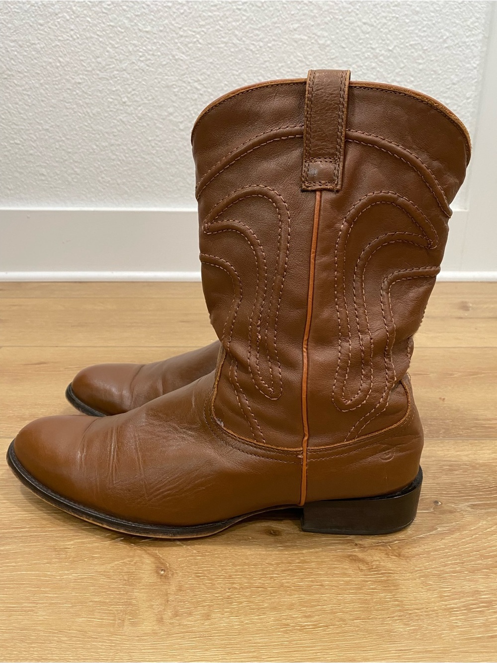 Dingo Montana DI316 Men’s 13D Brown Leather Western Roper Cowboy Boots Rodeo